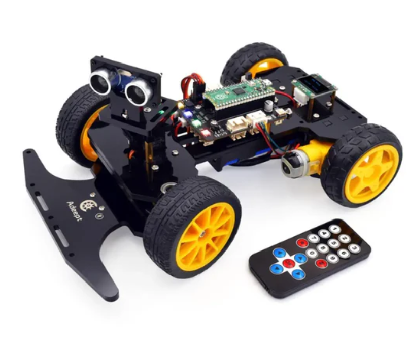 Adeept Smart RC Car Kit for RPi Pico with Line Following, Obstacle Avoidance, Display