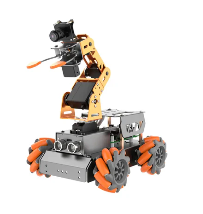 Hiwonder MasterPi AI Vision Robotic Arm with Mecanum Wheel Car Powered by Raspberry Pi 5 Open Source Robotic Car (Raspberry Pi 5 Not Included)